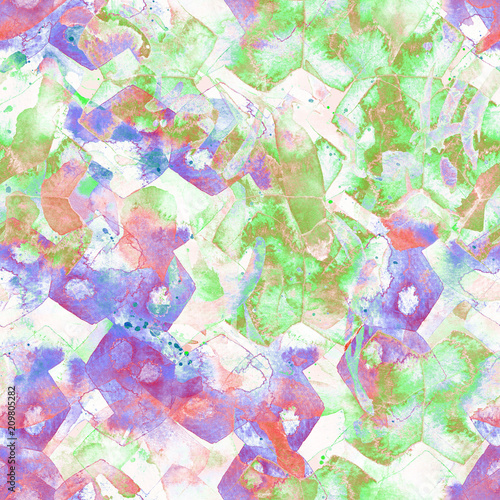 Watercolor ethnic seamless pattern.