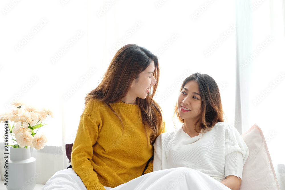 LGBT, Young cute asian women lesbian couple happy moment, homosexual, lesbian couple lifestyle LGBT, Young cute asian women lesbian couple happy moment, homosexual, lesbian couple lifestyle