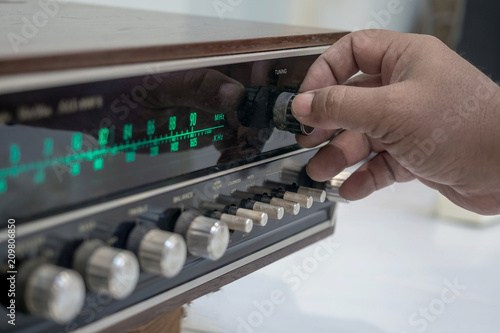 Find this radio station on vintage amplifier tuning