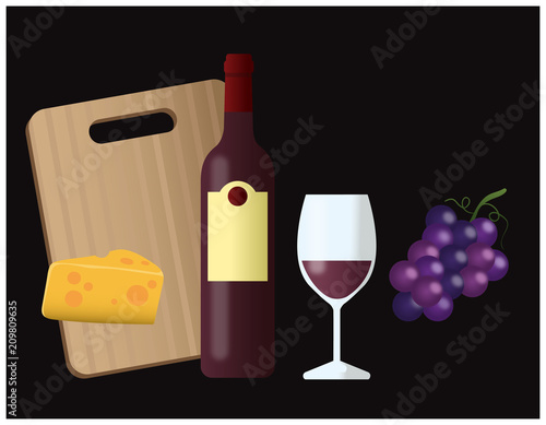 Wine and cheese combo