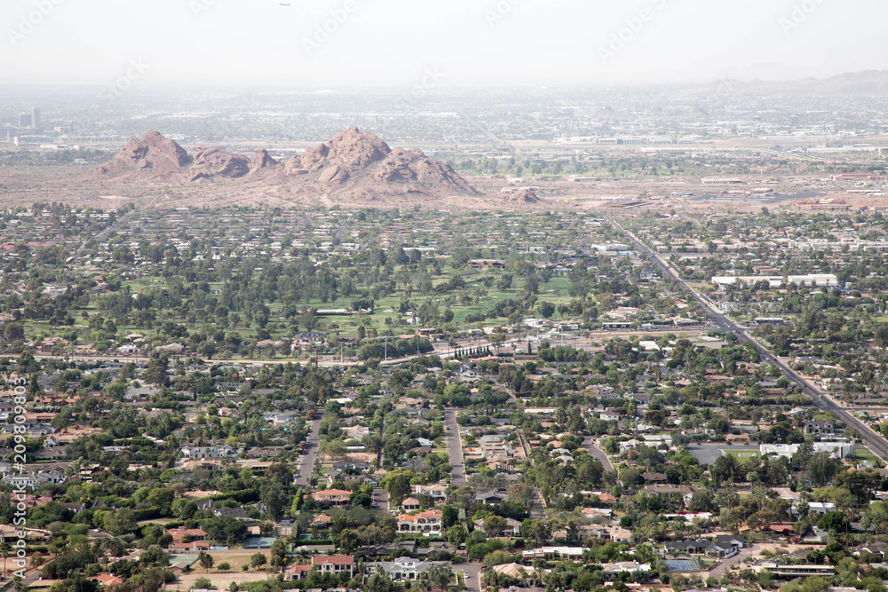  Small scenic rock hillside in dense Scottsdale, Arizona