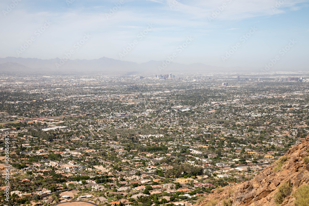 View from Camelback mountain in Scottsdale, Arizona View from Camelback mountain in Scottsdale, Arizona
