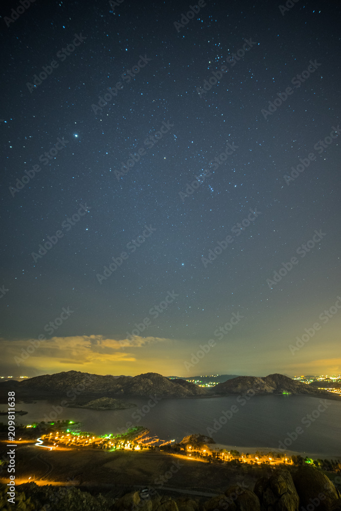 Fototapeta premium Stars over a lake