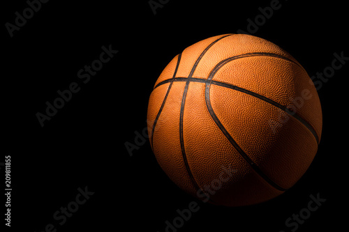 Isolated of Basketball on Black Background © skynet