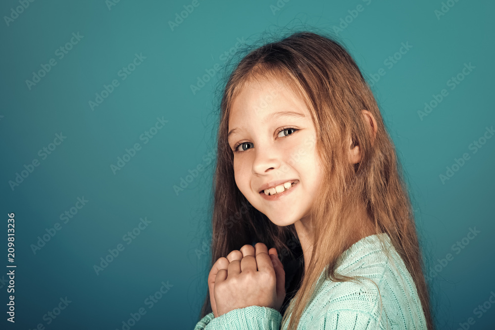 People, happiness concept. Happy little girl, copy space. People, happiness concept. Happy little girl, copy space.