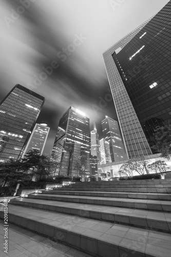 midtown of Hong Kong city at night