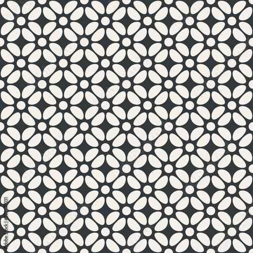 Flower abstract  seamless pattern monochrome or two colors vector