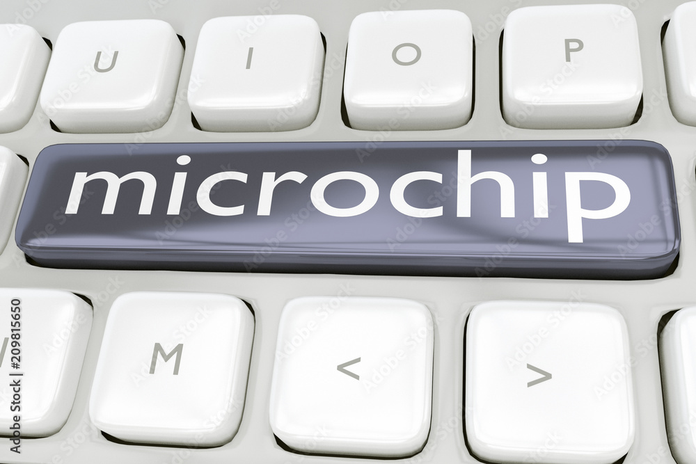 Microchip - technological concept Microchip - technological concept