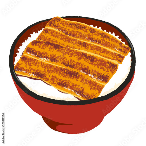 うな丼　イラスト