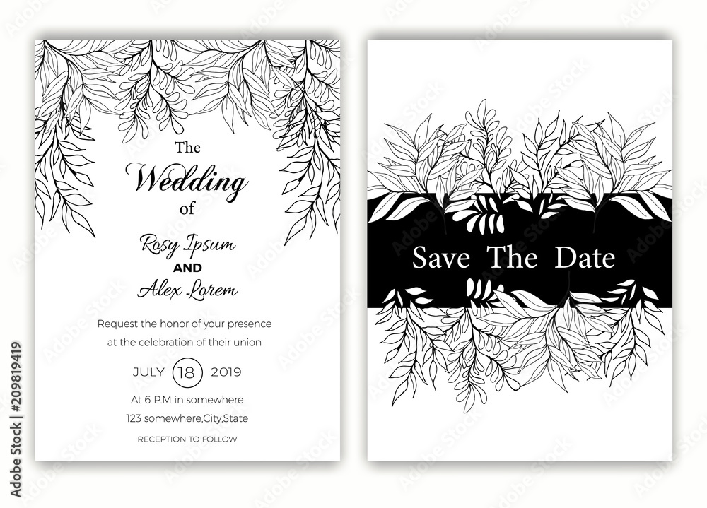 Obraz premium Wedding invitation , Save the date,