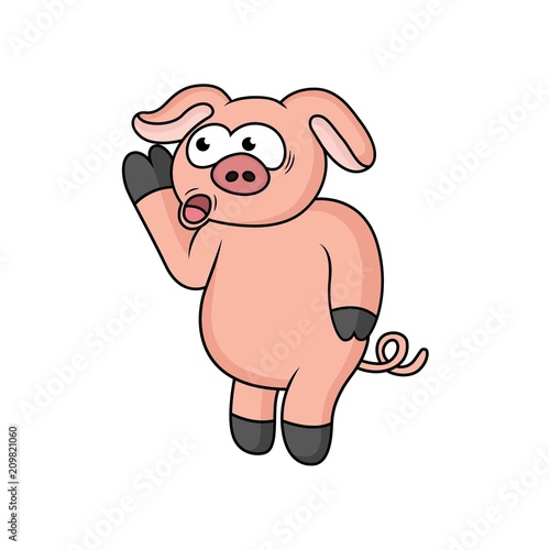 cartoons of pigs are eavesdropping