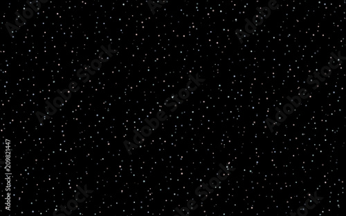 Transparent little stars of different colors on a dark background. The pattern of the night sky. Vector illustration 