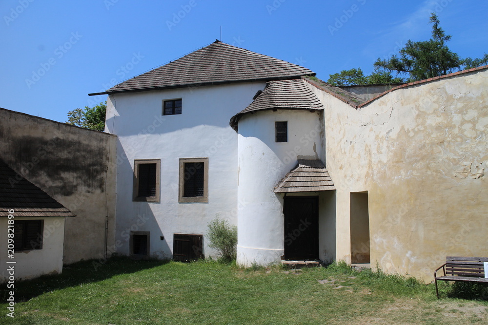 Courtyard of Buchlov castle, Czech republic