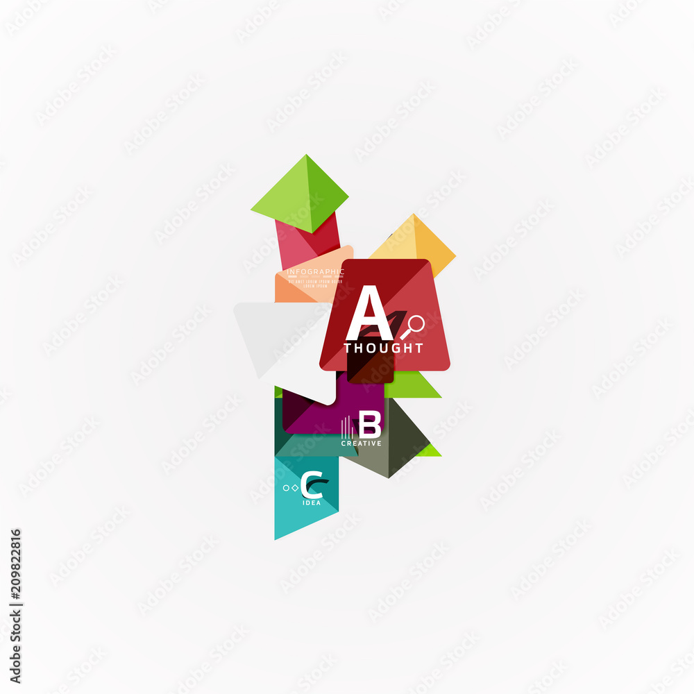 Geometric design abstract option infographics Geometric design abstract option infographics