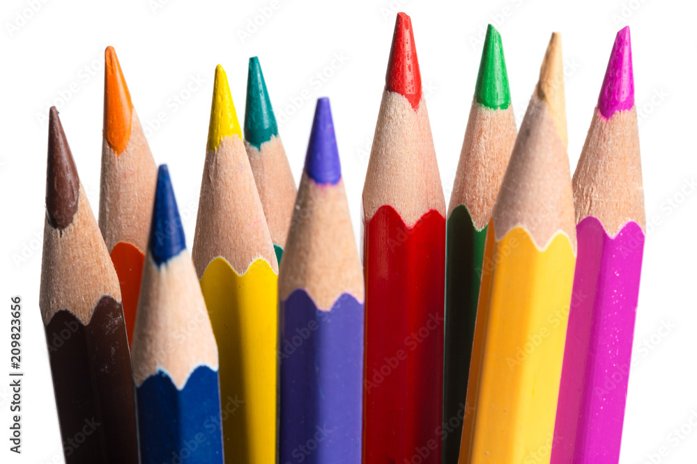 macro shot of color pencil pile pencil macro shot of color pencil pile pencil