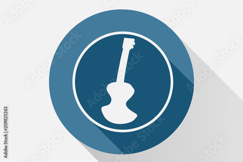 Icono azul de guitarra.