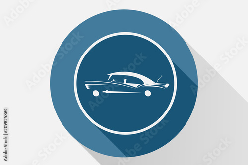 Icono azul de un coche.