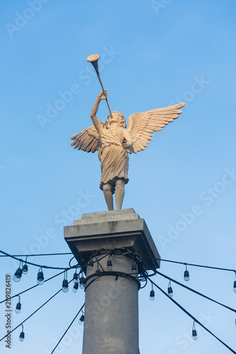 Angel Statue blowing trumpet