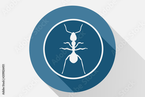Icono azul de hormiga.