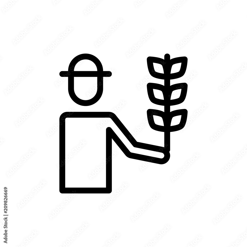 farmer icon vector illustration farmer icon vector illustration