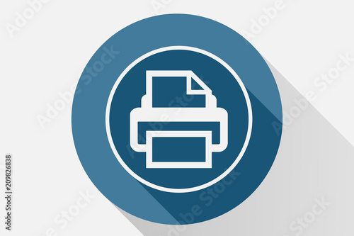 Icono azul de impresora.
