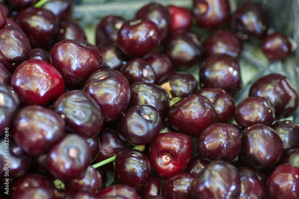 Cherry basket Sweet cherry background cherry with leaf Cherry basket Sweet cherry background cherry with leaf