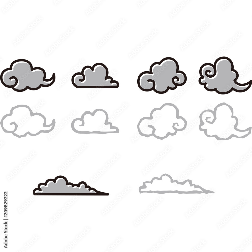 和風の雲セット 和風の雲セット