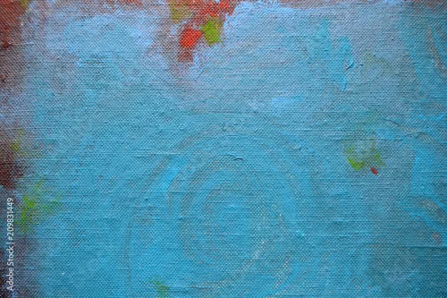 Obraz Abstrakt malował bieliźnianego płótna kolorowego tło