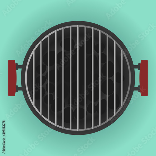 Grill mit Kohle