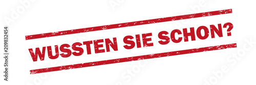 Stempel Text - Wussten Sie schon?