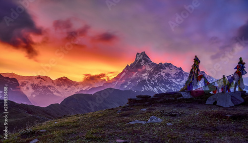 Nepal Mardi Himal Sunrise  photo