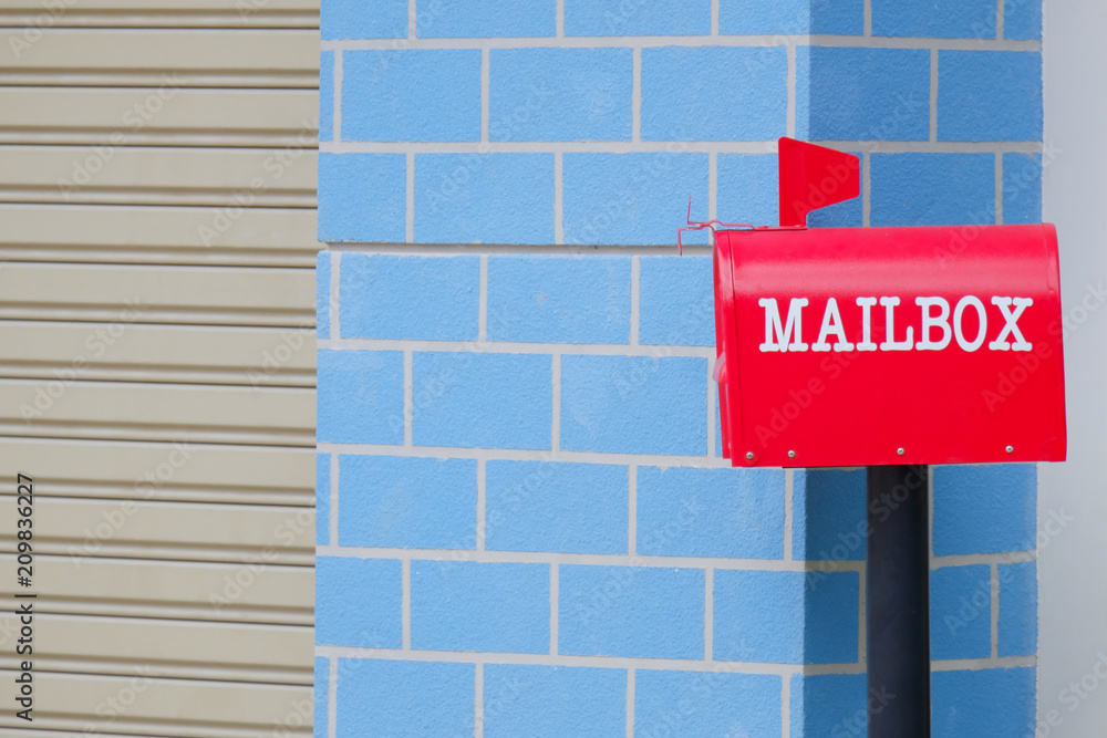 Fototapeta premium Letter Box building. Red Box.