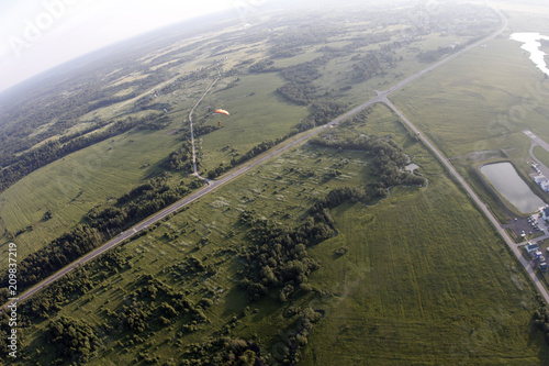 A bird's eyes view of landscape