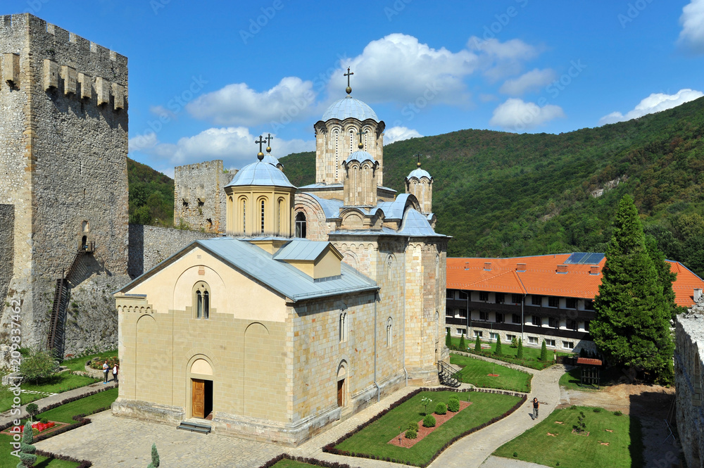 Monastery Manasija near Despotovac in Serbia