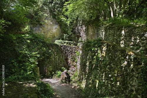 Catacombs in Aladzha. Bulgaria photo