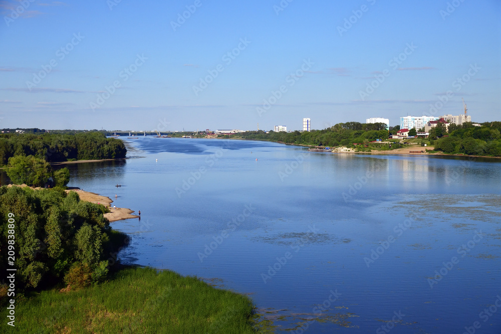 Oka River at confluence of the Moskva River, Russia