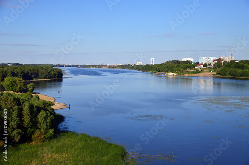 Oka River at confluence of the Moskva River, Russia © olgavolodina