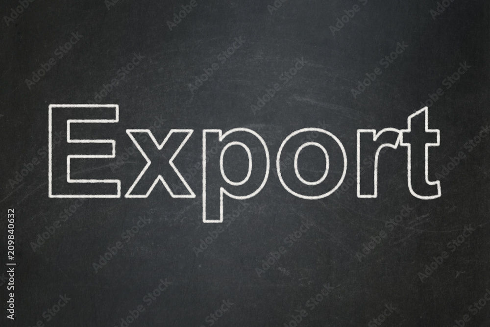 Obraz premium Business concept: text Export on Black chalkboard background