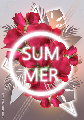 Minimalistic summer, modern...