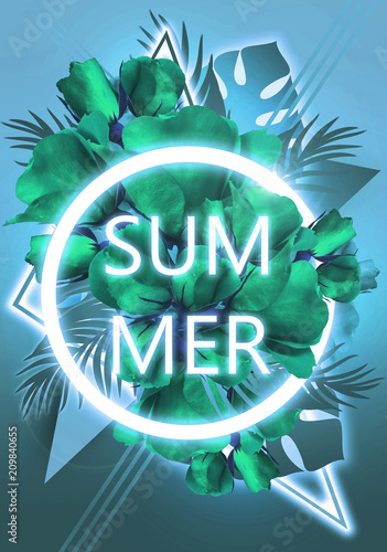 Minimalistic summer, modern...