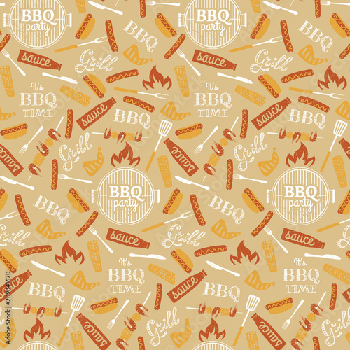 BBQ party seamless pattern