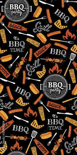 BBQ party seamless pattern