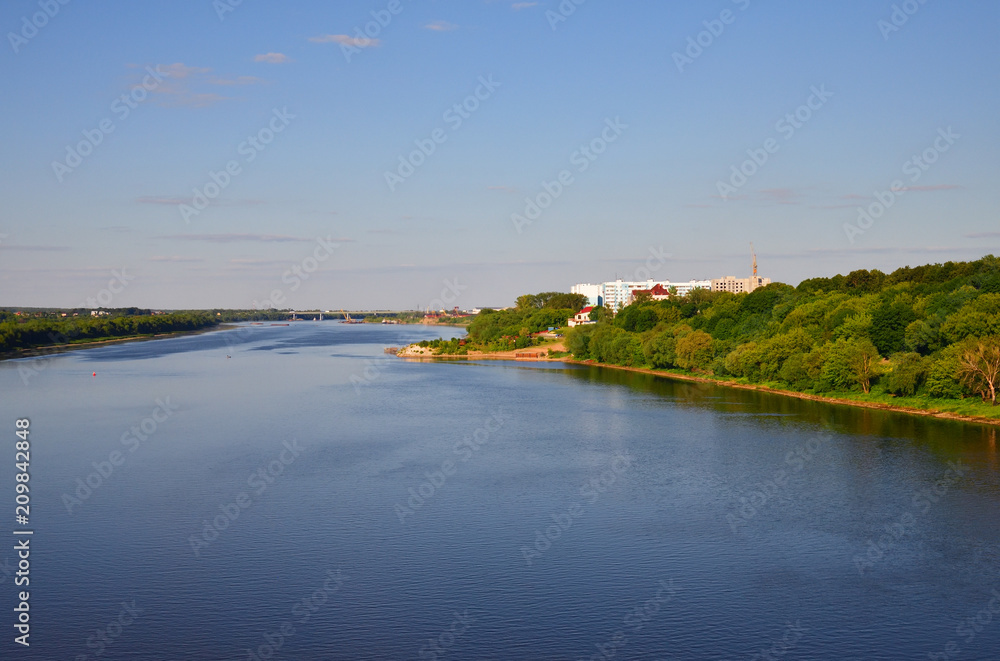 Oka River at confluence of the Moskva River, Russia