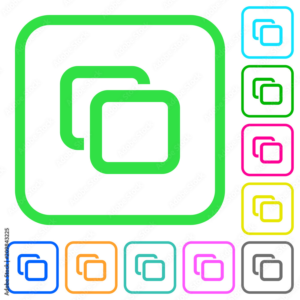 Tabs vivid colored flat icons