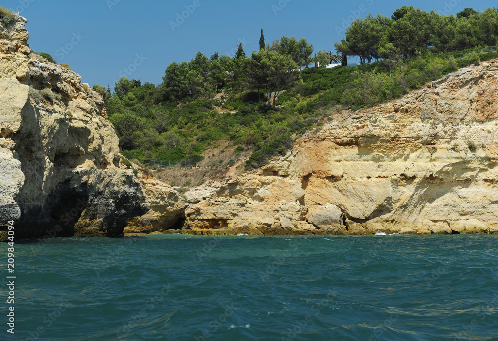 Fototapeta premium View of the mountains from the sea
