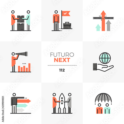 Business Cooperation Futuro Next Icons