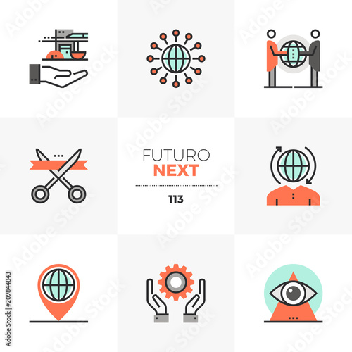 Global Business Futuro Next Icons
