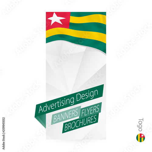 Vector abstract banner template for Togo.