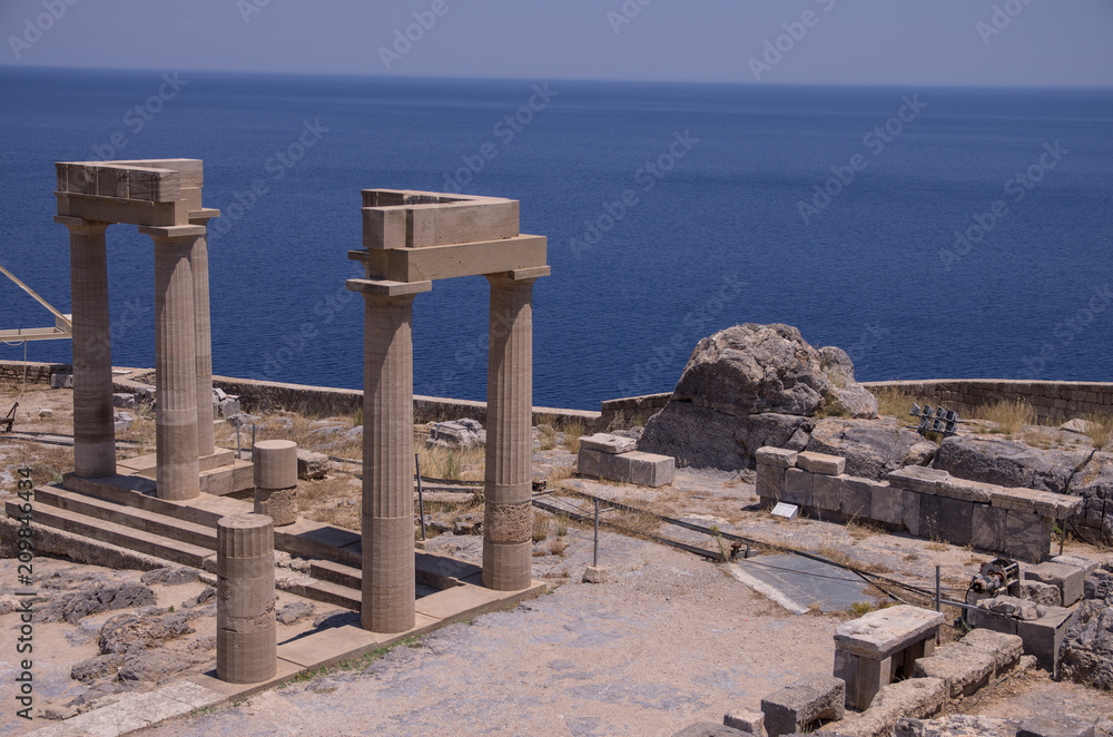Lindos, Grecja - akropol i zamek