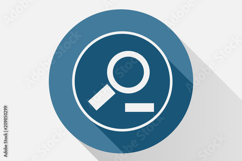 Icono azul de lupa.